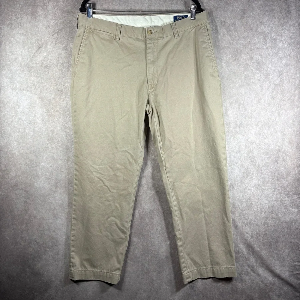 Polo‎ Ralph Lauren Pants Mens 36x30 Khaki Chinos Classic Fit Cotton Twill Casual
